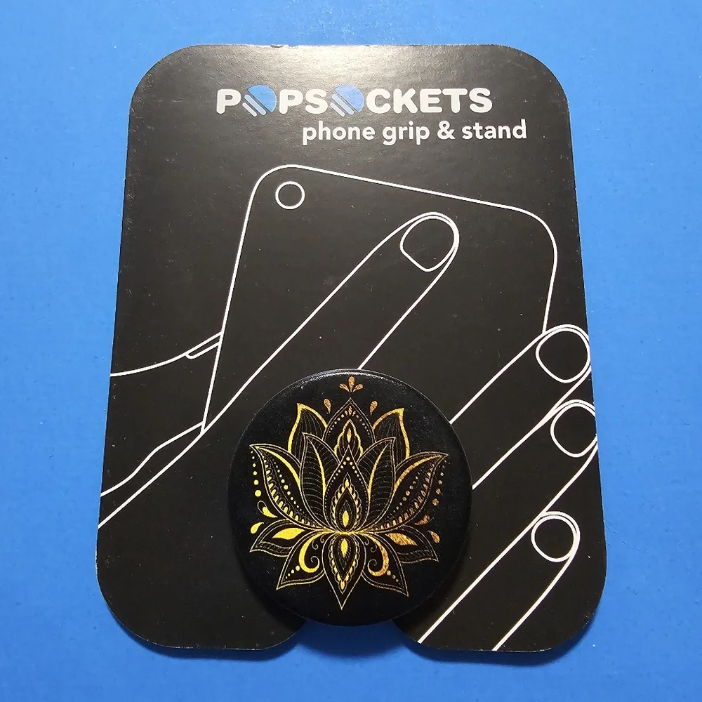 Popsocket - Golden Prana Black (LOTUS FLOWER)